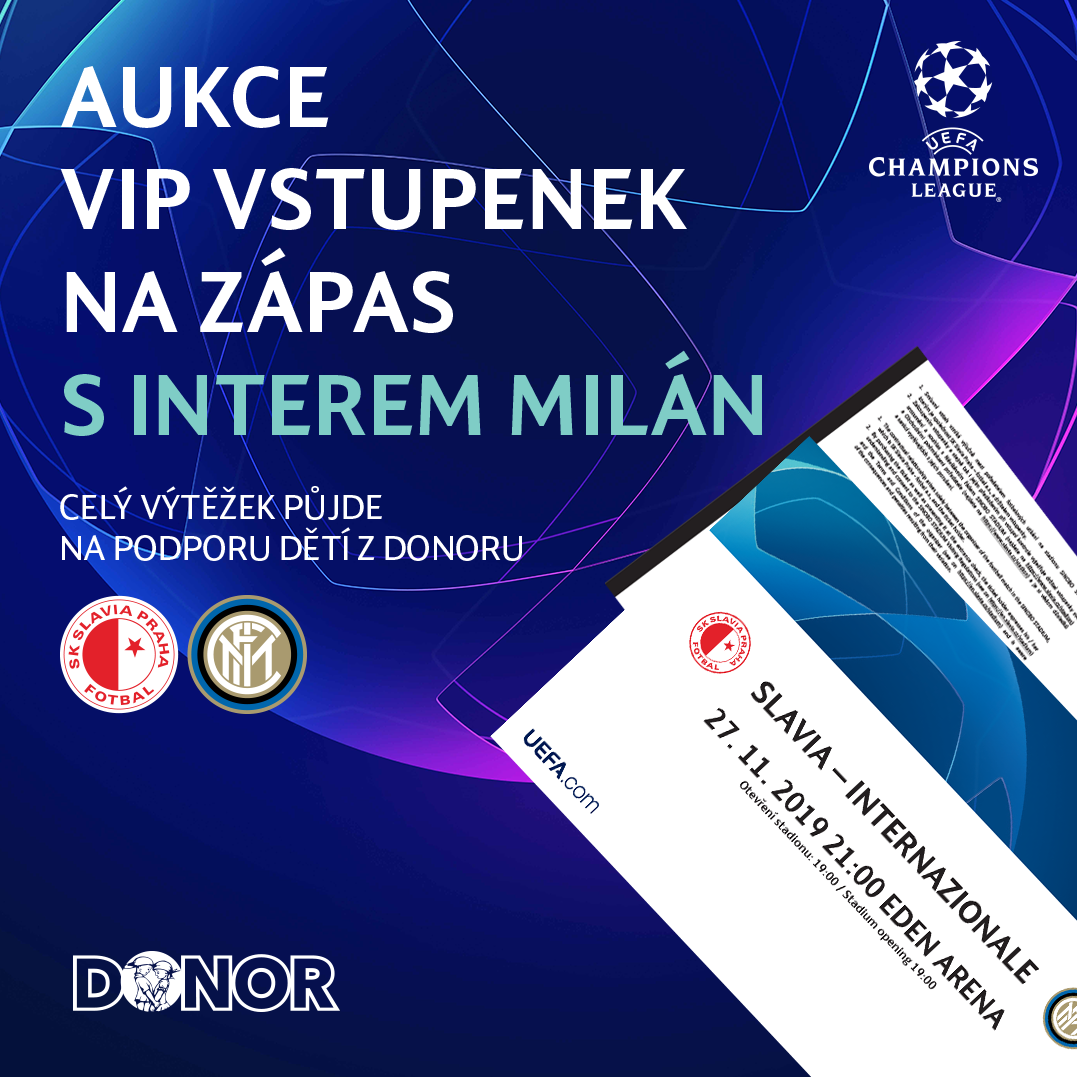 Dobročinná aukce VIP vstupenek na Slavia – Inter Milán fotka