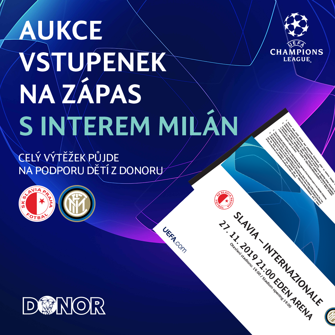 Dobročinná aukce klasických vstupenek na Slavia – Inter Milán fotka